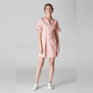 Whistles Mila Lace Up Waist Dress size 4
